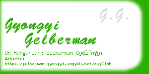 gyongyi gelberman business card